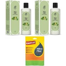 Trendexa Lime Kolonya, 2 Adet 250 Ml, Çok Amaçlı Mikrofiber Bez Hediyeli