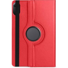 Trendexa Xiaomi ile Uyumlu Redmi Pad 2 2025 Dönebilen Standlı Kılıf Kırmızı