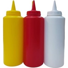 Trendexa 1000 ml 3 Adet Renkli Sosluk Fişek Ketçap-Mayonez-Hardal