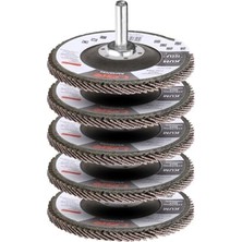 Trendexa 6 Parça Metal Ahşap Flap Disk ZIMPARA115 mm Seti, Matkap Aparatı