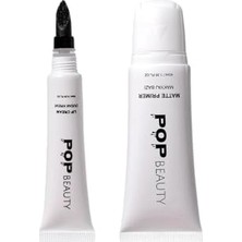 Trendexa Peeling Yapan Dudak Kremi (Beyaz) & Aydınlık Veren Gözenek Küçülten Makyaj Bazı