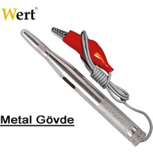 Trendexa W 2605, Oto Elektrik Kontrol Kalemi, Kırmızı, Metal Gövdeli, 6/24V, Gri