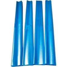 Trendexa Buzlu Rulo Şeffaf Mavi Kaplık 4 Adet 40X150 cm Defter Kitap Kaplığı Okul Öğrenci Rulo Kaplık