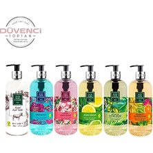 Trendexa Sıvı Sabun Seti Ayvalık Zeytin Çiçeği, Çeşme Limonu, Japon Kiraz Çiçeği, Okyanus, Bodrum Mandalinası, Eşek Sütlü 500 ml