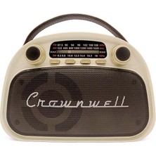 Trendexa Crownwell Taşınabilir Bluetooth Retro Radyo Arizona Serisi Krem
