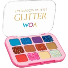 Trendexa No:02 12'li Yarı Mat ve Işıltılı Glitter Far Paleti