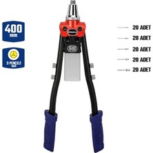 Trendexa WP225001 5 In 1 400 mm Kollu Profesyonel Perçin Tabancası + 100 Adet Perçin