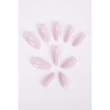Trendexa Pembe Stiletto Takma Tırnak Seti ve Zararsız Yapıştırıcı
