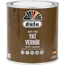 Trendexa Düfa Art Tex Yat Vernik Parlak 0,75 L | Dış Mekan Ahşap Koruyucu | Uv Dayanımlı; Suya ve Darbelere Karşı Güçlü Şeffaf Vernik | Tekne, Kapı, Mobilya, Pergole, Ahşap Yüzeyler Için