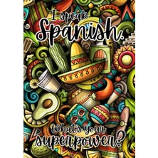 Trendexa I Speak Spanish! What‘s Your Superpower?: Vokabelheft Spanisch Dın A4 Mit 3 Spalten Und Über 100 Seiten Für Deinen Spanisch Wortschatz (German Edition)
