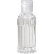 Trendexa 50 Adet 50 ml Boş Plastik Şişe PRS24, Şeffaf Kapak