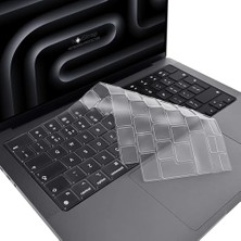 Trendexa MacBook Pro 14 Inç M4 A3401 A3112 A3185 Uyumlu Türkçe Şeffaf Klavye Koruyucu Kılıf