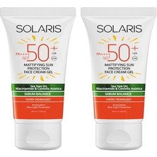 Trendexa Yağlı Cilt Tipleri Için Mat Bitişli Yaşlanma Karşıtı Jel Güneş Kremi Spf 50+ (50 Ml) x 2 Adet