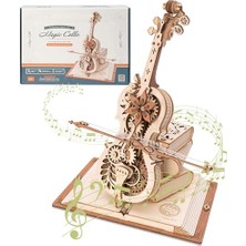 Trendexa AMK63 Ahşap Mekanik 3D Yapboz, Müzik Kutusu ve Çello Model Kiti