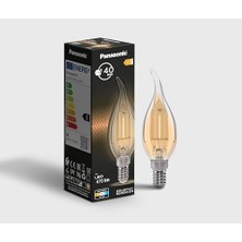 Trendexa E14 Mum Tipi Flame Filament Ampul, 4W 470LM 2700K Sarı Işık