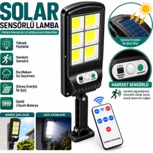 Atlt Atlantis Solar Lamba Sokak Bahçe Aydınlatması Hareket Sensörlü 3 Modlu Uzaktan Kumandalı Su Geçirmez Sıcağa Soğuğa Dayanıklı Beyaz Işık 120 Derece Geniş Açı