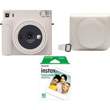 Trendexa Çanta, Fujifilm Sq1 Beyaz Fotoğraf Makinesi+Askı+Pil+10'lu Film+