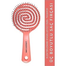Trendexa Tarak Açma Tarama Esnek Tarak, Profesyonel 3 Boyutlu Saç Fırçası
