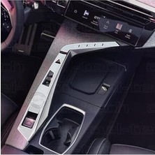 Trendexa Peugeot 3008 Uyumlu Vites Etrafı Piano Black Tpu Koruyucu, 2'li Set