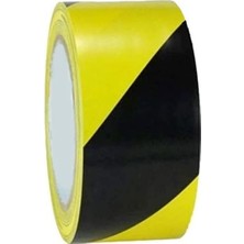 Trendexa Yer Işaretleme Bandı Sarı Siyah 5CMX30MT Zemin Yer Işaretleme Ikaz Bantı 50 mm Pvc Emniyet Uyarı Zemin Şerit Bant (Sarı Siyah Yer Işaretleme Bandı 5CMX30M)