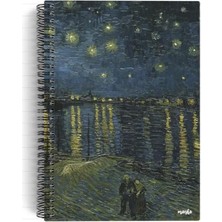 Trendexa Defter, Vincent Van Gogh/starry Night Over The Rhone, 1888 | Spiralli 24 | A5 | Çizgili | 100 Syf |okul (Düz)