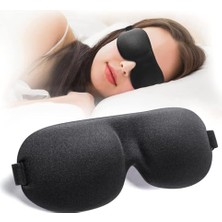 Trendexa 3D Konturlu Uyku Gözlüğü, Işık Geçirmeyen Yumuşak Kumaş ve Ayarlanabilir Bant