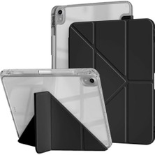 Trendexa Kılıf, iPad 11.nesil A16 11INÇ/10.NESIL 10.9inç ile Uyumlu Mika Trifolding Şeffaf Kalem Bölmeli