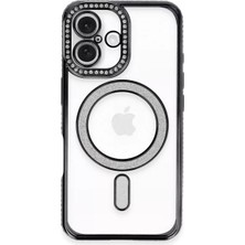 TeknoKapsül Apple Iphone 16 Plus Kılıf Joke Simli Magneticsafe Kılıf - Siyah