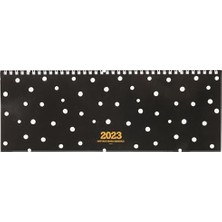 Trendexa 2023 Aj-65 12X33,5 Haftalık Masa Ajandası, Siyah Puantiye