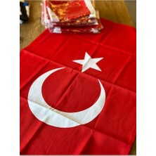 Trendexa Lona Sanat Türk Bayrak 50X75 cm Alpaka Türk Bayrağı 50X70 Alpaka 1. Kalite