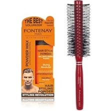 Trendexa Saç Şekillendirici Pudra Toz Wax Ultra Strong Profesyonel Saç Fırçası 1017 2'li Set