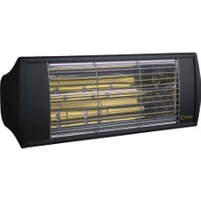 Supra GSS20 2000W Su Korumalı Açık Alan Elektrikli Infrared Isıtıcı (Siyah)