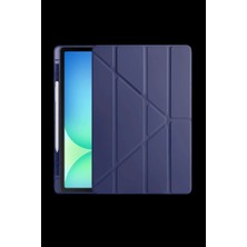 Bezos Apple iPad Pro 13 (2024) Kılıf Kalemlikli Hugo Tablet Kılıfı - Lacivert