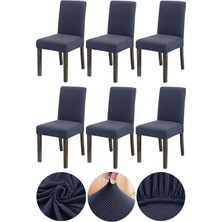 Yıkanabilir Bürümcük Esnek Sandalye Örtüsü 6lı