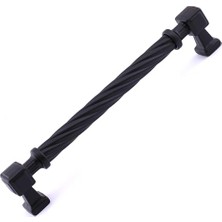 Trendexa Burma Mat Siyah Metal Kulp Mobilya Çekmece Mutfak Dolabı Dolap Modern Kapak Kulpları, 160 Mm, 16 cm