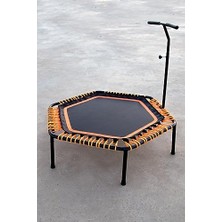 Trendexa 135 cm Tutamaçlı Trambolin Siyah, Turuncu
