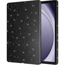 Trendexa Kılıf; Galaxy Tab S10 Lite Simli Parlak Görünümlü Tablet Koton, Siyah 2