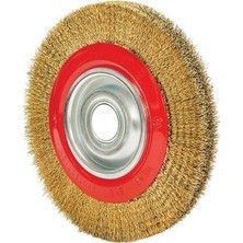 Trendexa Dairesel Fırça; Pirinç Telli Saçaklı, 150 mm Çapında, Endüstriyel Metal Işleme Için, Model