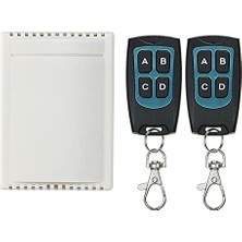 Trendexa Dc 12 V 4ch Kanal 433 Mhz Kablosuz Rf Anahtarı Uzun Menzilli Kablosuz Uzaktan Kumanda Anahtarı DC12V Rf Röle Alıcı Modülü Verici Geçiş Anahtarı 1527 Çip Akıllı Ev Otomasyonu (2 Verici ve 1 Alıcı)
