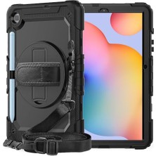 Trendexa Galaxy Tab S6 Lite 2024 P620 P610 Uyumlu Siyah Defender Askılı Pars Kılıf, Fuji 13-15-17