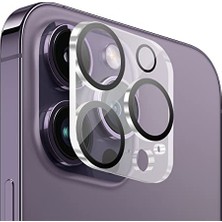 Trendexa iPhone 14 Pro ve 14 Pro Max Için Bllk Şeffaf Kamera Lens Koruyucu