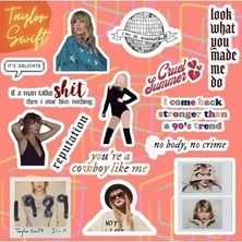 Trendexa Taylor Swift Sticker Seti, Laptop, Notebook ve Telefon Etiketi
