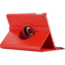 Trendexa iPad 9. Nesil 10.2" ile Uyumlu 360 Dönebilen Standlı Kılıf A2602 A2603 A2604 A2605 Kırmızı