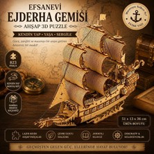 Algwooddesign Ejderha Gemisi Ahşap Maket Seti 823 Parça – Dıy 3D Puzzle Yelkenli Gemi Koleksiyoner Modeli