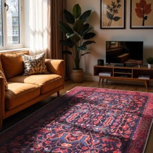 Art Deco Dijital Şönil Halı | Vintage Eskitme Desenli | Kaymaz Tabanlı | Makinede Yıkanabilir | 100 x 200 cm | ART0135