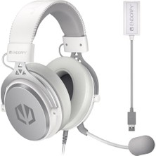 Trendexa Viro Plus USB 7.1 Surround Gaming Kulaklık Beyaz Onyx White EY1A005