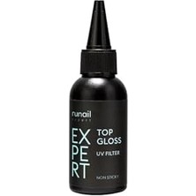 Trendexa Runail Top Gloss Non Sticky; Uv Filtreli Parlak Top Coat, 50 ml (Runail Expert No: 118) Şeffaf