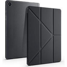 Trendexa Kılıf, Samsung Galaxy Tab A9 Plus X210/GALAXY Tab A11+ ile Uyumlu Kalem Bölmeli Trifolding Cover Tablet Katlanabilir Standlı Otomatik Uyku Modlu Darbe Emici Ince Tasarım Siyah