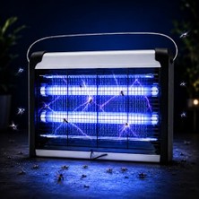 Trendexa Lamba; Elektrikli Sivrisinek Öldürücü 20W, 2X10W Uv Işıklı Uçan Haşere Tuzağı, Sessiz Çalışma, Askılı ve Masaüstü Kullanım, 220-240V, IP20 Iç Mekan Kullanımı | 20W KF-6020