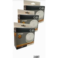 Trendexa Cata CT-9451 9V Pilli Duman Dedektörü, 3 Adet